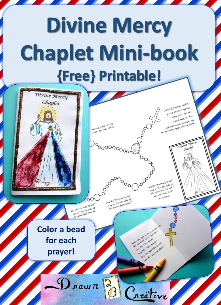 Divine Mercy Chaplet Mini Book Drawn2BCreative