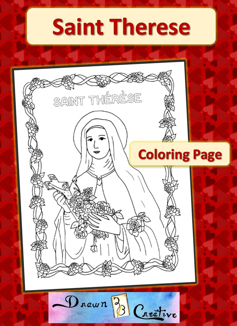 Saint Therese Coloring Page - Drawn2BCreative