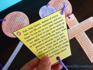 40 Days of Free Lenten Printables: My Giant Paper Rosary - Drawn2BCreative